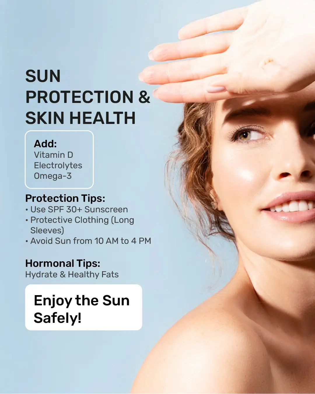 Infographic Sun protection and skin health Infographic Sun protection and skin health