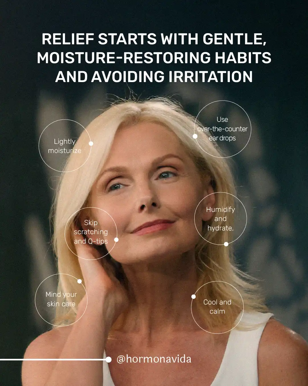 Infographic Relief starts with gentle moisture restoring habits and avoiding irritation Infographic Relief starts with gentle moisture restoring habits and avoiding irritation