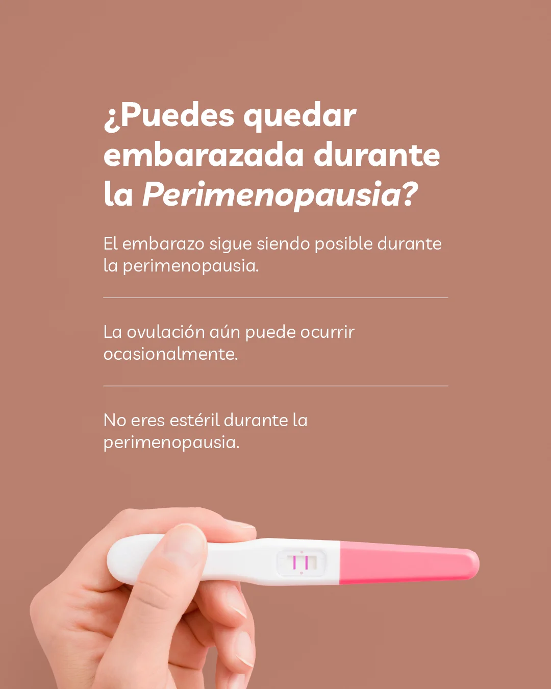 Infografia Puedes quedar embarazada durante la perimenopausia Infografia Puedes quedar embarazada durante la perimenopausia