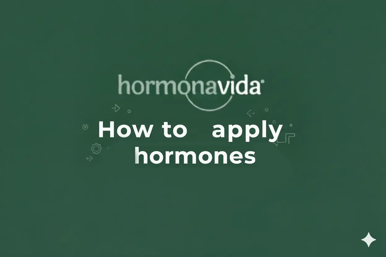 How to apply hormones