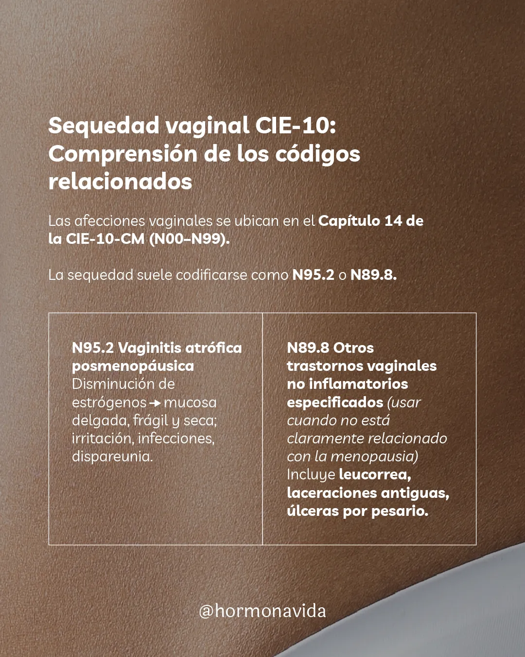 Infografia sequedad vaginal CIE 10 Infografia sequedad vaginal CIE 10