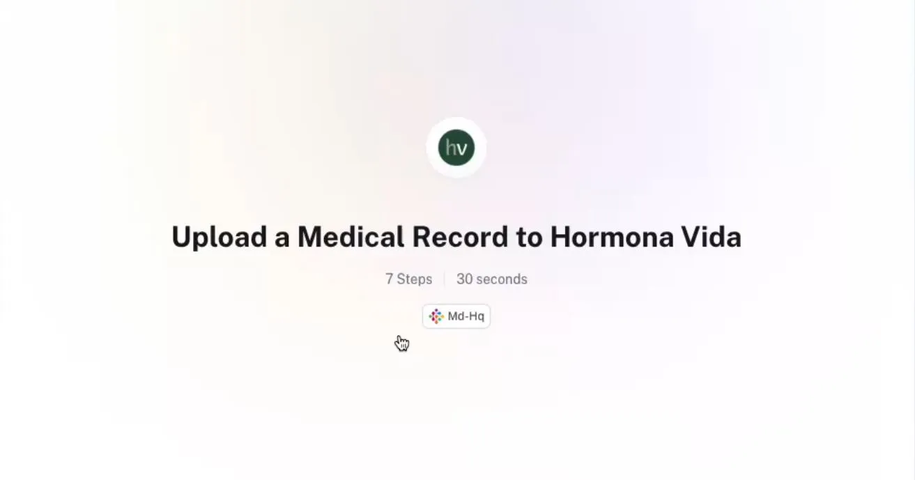Upload a medical record to hormona vida